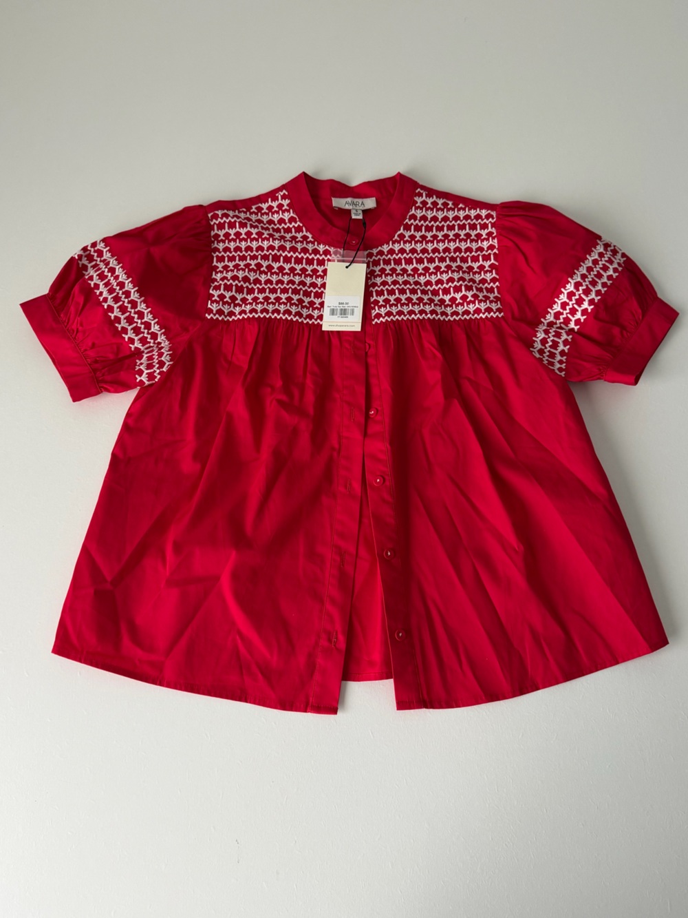 NWT Avara Red Trudy Top - Picture 4 of 7